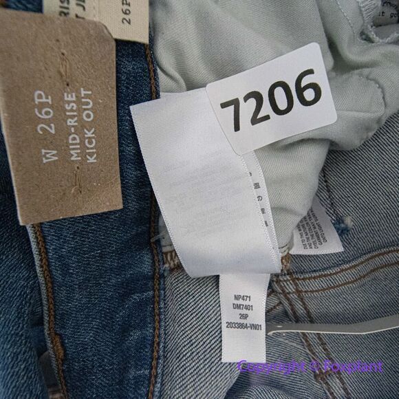 New! Madewell Petite Kick‎ Out Crop Jeans oneida wash, size 26P - Picture 15 of 15